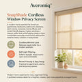 Averomiq™ SnapShade Cordless Window Privacy Screen