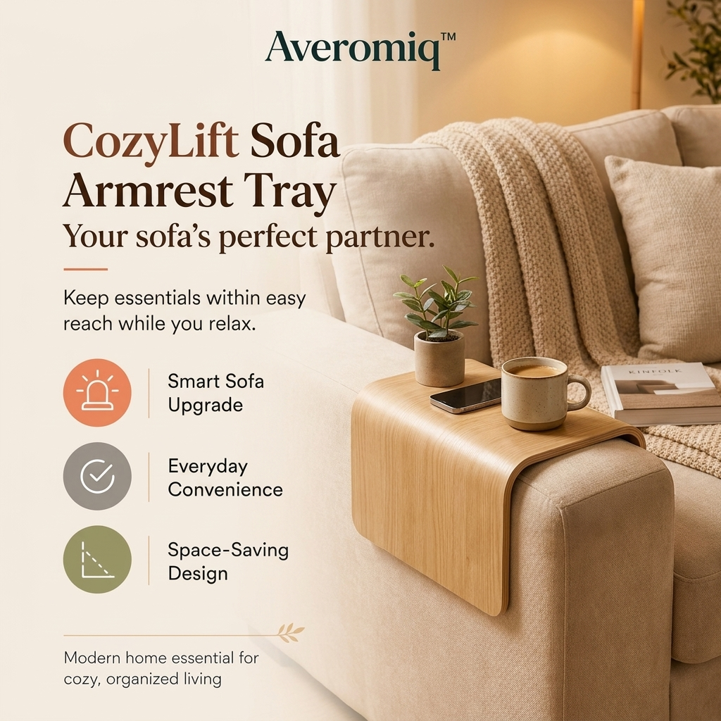Averomiq™ CozyLift Sofa Armrest Tray